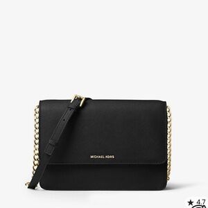 Michael Kors Black Crossbody with Gold Chain
